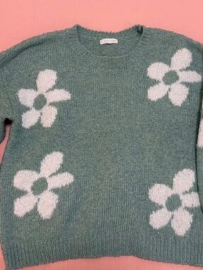 Anthropologie little lies Daisy Kniited Sweater